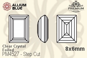 PREMIUM CRYSTAL Step Cut Fancy Stone 8x6mm Crystal F