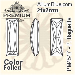 PREMIUM Princess Baguette Fancy Stone (PM4547) 21x7mm - Color With Foiling