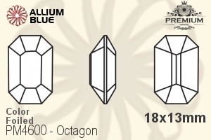 PREMIUM CRYSTAL Octagon Fancy Stone 18x13mm Peridot F