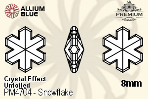 PREMIUM Snowflake Fancy Stone (PM4704) 8mm - Crystal Effect Unfoiled - Haga Click en la Imagen para Cerrar