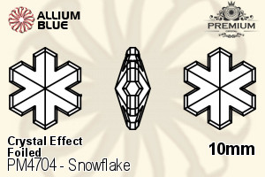 PREMIUM Snowflake Fancy Stone (PM4704) 10mm - Crystal Effect With Foiling - 關閉視窗 >> 可點擊圖片