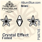PREMIUM Star Fancy Stone (PM4745) 8mm - Crystal Effect With Foiling