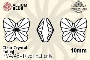 PREMIUM Rivoli Butterfly Fancy Stone (PM4748) 10mm - Clear Crystal With Foiling - 關閉視窗 >> 可點擊圖片