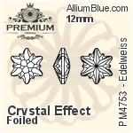 PREMIUM Edelweiss Fancy Stone (PM4753) 12mm - Crystal Effect With Foiling