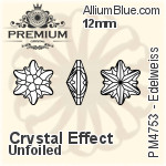PREMIUM Edelweiss Fancy Stone (PM4753) 12mm - Crystal Effect Unfoiled