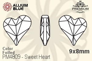 PREMIUM Sweet Heart Fancy Stone (PM4809) 9x8mm - Color With Foiling - Haga Click en la Imagen para Cerrar