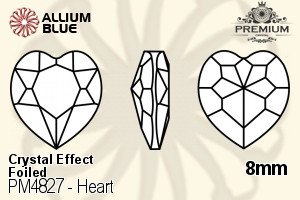PREMIUM CRYSTAL Heart Fancy Stone 8mm Crystal Bermuda Blue F