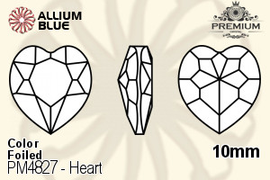PREMIUM Heart Fancy Stone (PM4827) 10mm - Color With Foiling - Click Image to Close