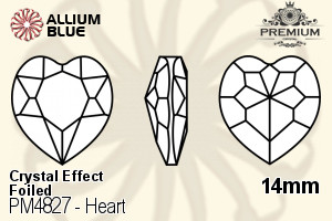 PREMIUM CRYSTAL Heart Fancy Stone 14mm Crystal Heliotrope F