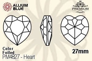 PREMIUM Heart Fancy Stone (PM4827) 27mm - Color With Foiling - 關閉視窗 >> 可點擊圖片