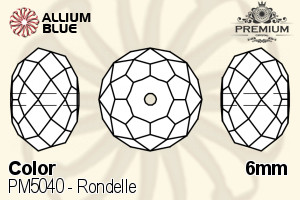 プレミアム Rondelle ビーズ (PM5040) 6mm - カラー - ウインドウを閉じる