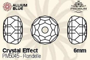 PREMIUM CRYSTAL Rondelle Bead 6mm Crystal Phantom Shine