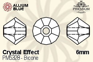 PREMIUM Bicone Bead (PM5328) 6mm - Crystal Effect - 关闭视窗 >> 可点击图片
