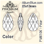 PREMIUM Pear Pendant (PM6106) 22x13mm - Color