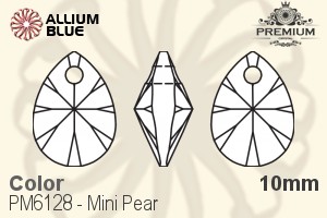 PREMIUM Mini Pear Pendant (PM6128) 10mm - Color - Click Image to Close