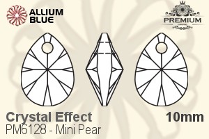 PREMIUM CRYSTAL Mini Pear Pendant 10mm Crystal Bermuda Blue