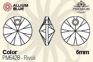 PREMIUM CRYSTAL Rivoli Pendant 6mm Light Rose