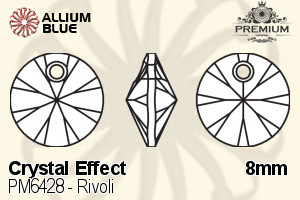 PREMIUM CRYSTAL Rivoli Pendant 8mm Crystal Blue Shade