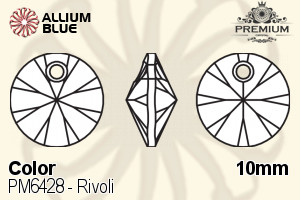 PREMIUM Rivoli Pendant (PM6428) 10mm - Color - 关闭视窗 >> 可点击图片