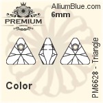 プレミアム Triangle ペンダント (PM6628) 6mm - カラー