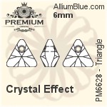 プレミアム Triangle ペンダント (PM6628) 6mm - クリスタル エフェクト