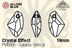 PREMIUM CRYSTAL Galactic Vertical Pendant 19mm Crystal Aurore Boreale