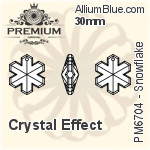 プレミアム Snowflake ペンダント (PM6704) 30mm - クリスタル エフェクト