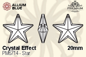 PREMIUM CRYSTAL Star Pendant 20mm Crystal Bermuda Blue
