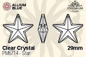 PREMIUM Star Pendant (PM6714) 29mm - Clear Crystal - 關閉視窗 >> 可點擊圖片