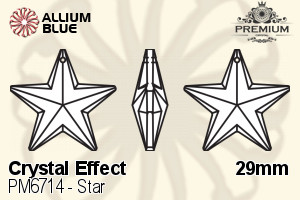 PREMIUM Star Pendant (PM6714) 29mm - Crystal Effect - 关闭视窗 >> 可点击图片