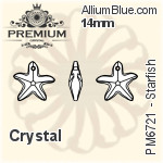 プレミアム Starfish ペンダント (PM6721) 14mm - クリスタル