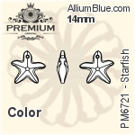 プレミアム Starfish ペンダント (PM6721) 14mm - カラー