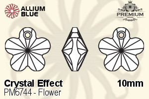 PREMIUM CRYSTAL Flower Pendant 10mm Crystal Golden Shadow