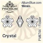 PREMIUM Flower Pendant (PM6744) 10mm - Clear Crystal