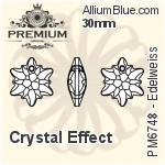 PREMIUM Edelweiss Pendant (PM6748) 30mm - Crystal Effect