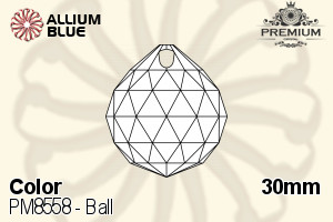 PREMIUM CRYSTAL Ball Pendant 30mm Light Blue
