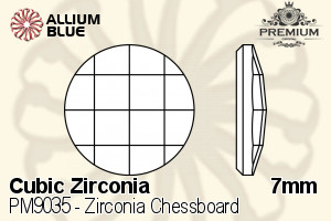プレミアム Zirconia Chessboard (PM9035) 7mm - キュービックジルコニア - ウインドウを閉じる