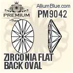 PM9042 - Zirconia Flat Back Oval