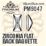 PM9047 - Zirconia Flat Back Baguette