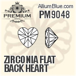 PM9048 - Zirconia Flat Back Heart