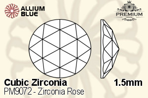 PREMIUM CRYSTAL Zirconia Rose 1.5mm Zirconia White