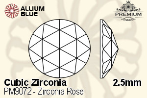 PREMIUM Zirconia Rose (PM9072) 2.5mm - Cubic Zirconia - 关闭视窗 >> 可点击图片