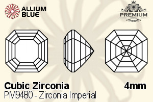 プレミアム Zirconia Imperial (PM9480) 4mm - キュービックジルコニア - ウインドウを閉じる