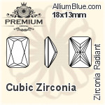 プレミアム Zirconia Radiant (PM9620) 11x9mm - キュービックジルコニア
