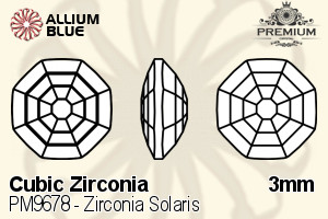 PREMIUM Zirconia Solaris (PM9678) 3mm - Cubic Zirconia - 关闭视窗 >> 可点击图片
