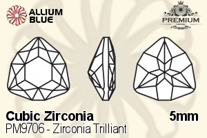 PREMIUM CRYSTAL Zirconia Trilliant 5mm Zirconia Champagne