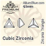 プレミアム Zirconia Triangle (PM9722) 5mm - キュービックジルコニア