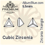 プレミアム Zirconia Triangle (PM9722) 4.5mm - キュービックジルコニア