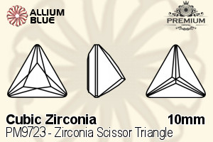 PREMIUM CRYSTAL Zirconia Scissor Triangle 10mm Zirconia Tanzanite
