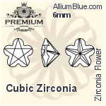 PREMIUM Zirconia Flower (PM9744) 11mm - Cubic Zirconia